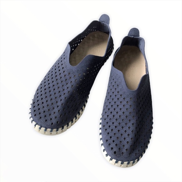 Ilse Jacobsen Blue Tulip Perforated Slip On Shoes - Picture 3 of 12